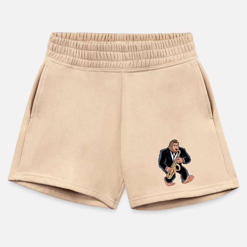 Bigfoot Sasquatch Saxophone Player Jazz Cartoon