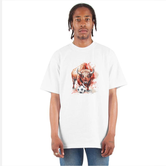 Bison Football Soccer Colorful Animal Graphic