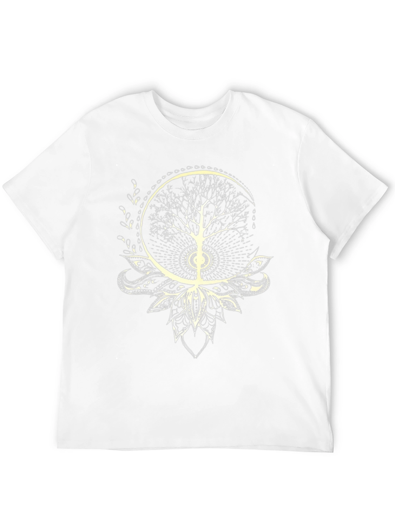 Tree of Life Lotus Graphic Tee - Black