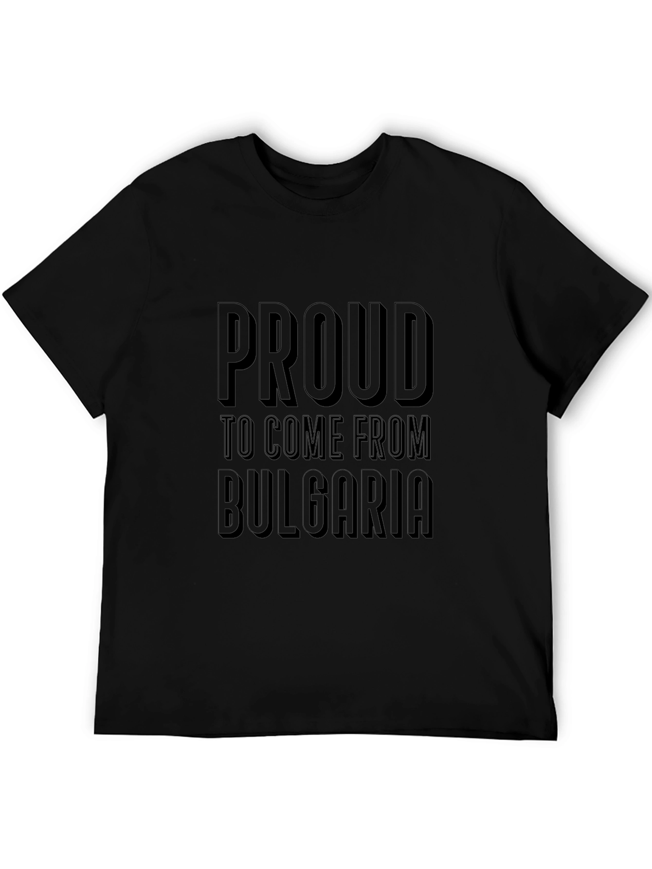 Proud to Come from Bulgaria Black T-Shirt