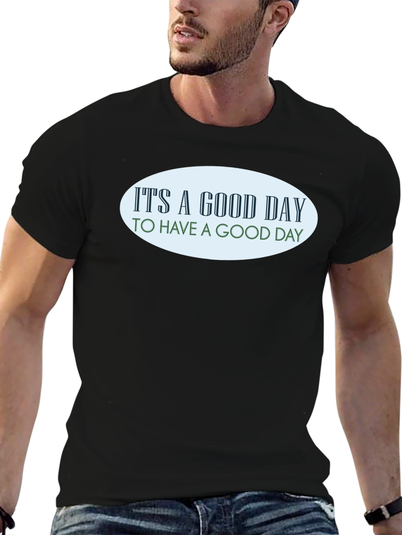 Good Day T-Shirt - Black Graphic Tee