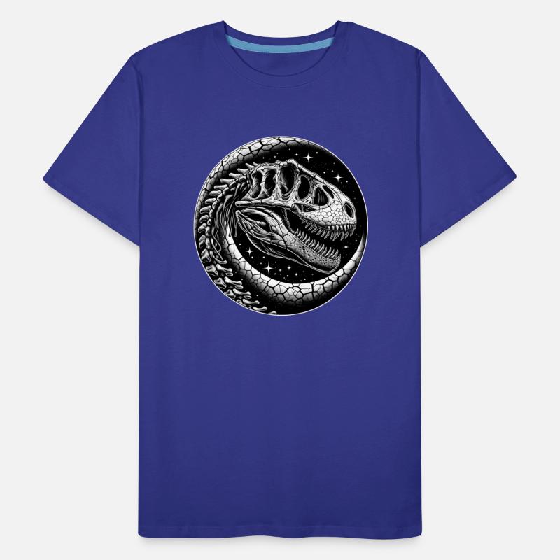 Black and white dinosaur skeleton for dino fans