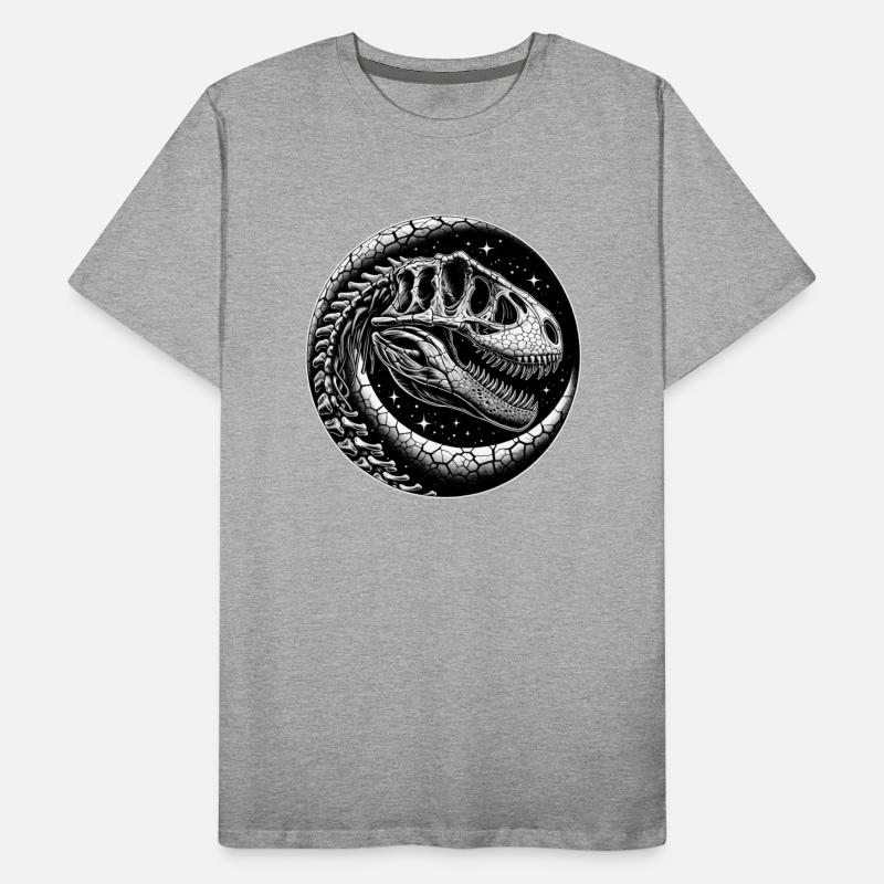 Black and white dinosaur skeleton for dino fans