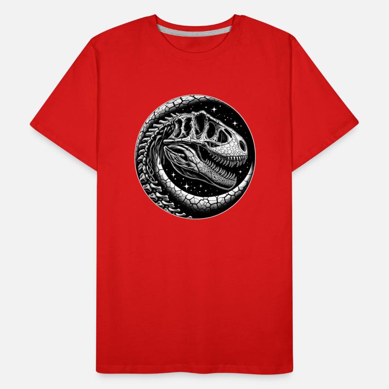 Black and white dinosaur skeleton for dino fans