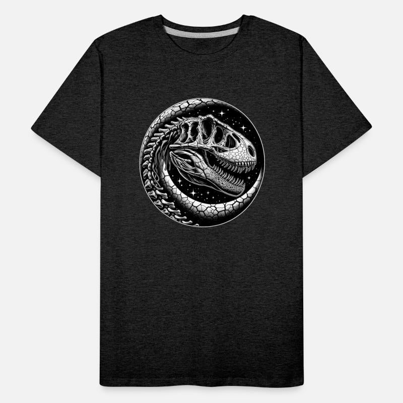 Black and white dinosaur skeleton for dino fans