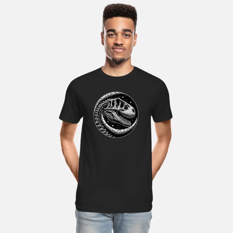 Black and white dinosaur skeleton for dino fans