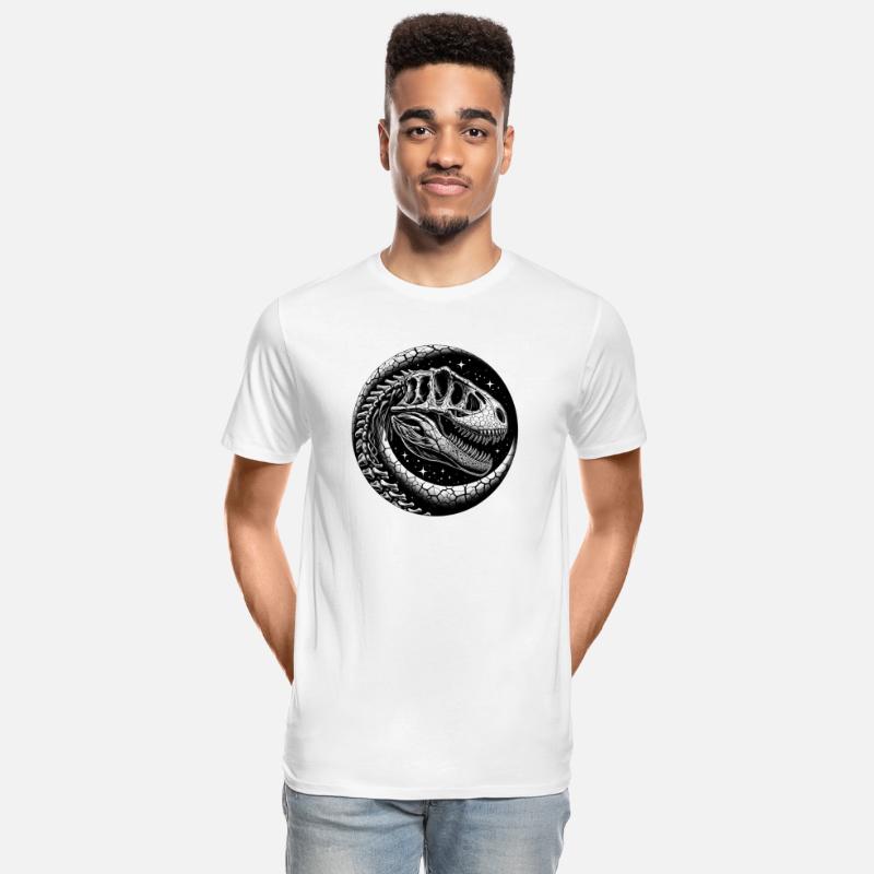 Black and white dinosaur skeleton for dino fans