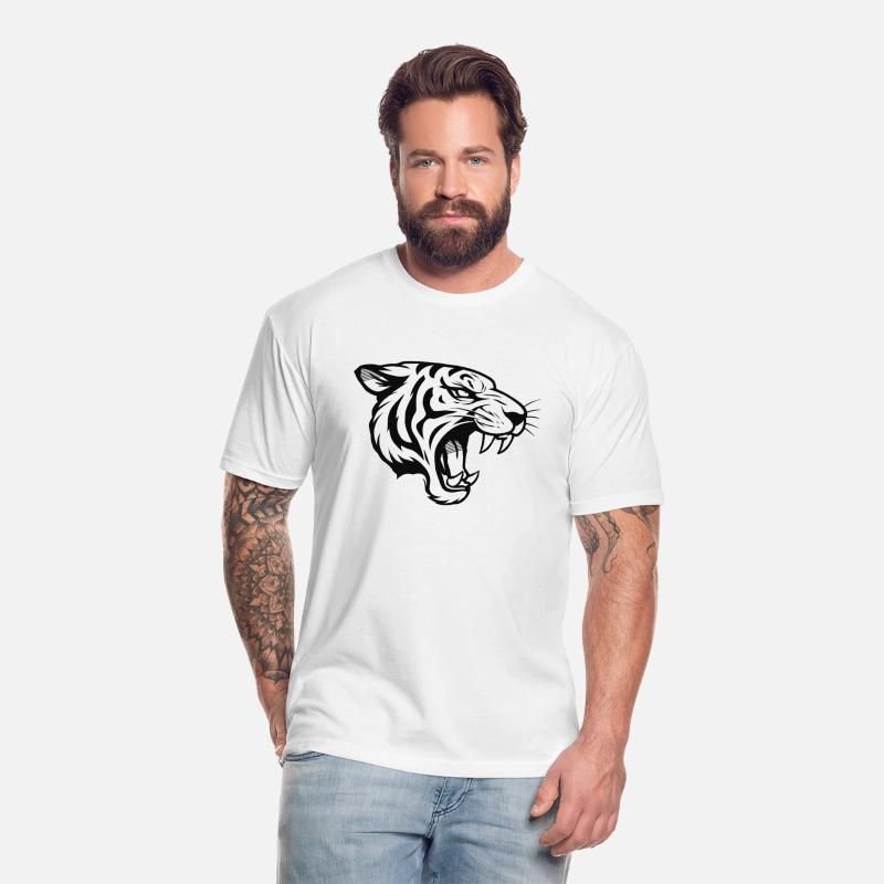 Black and White Tiger Face – Bold Animal Art