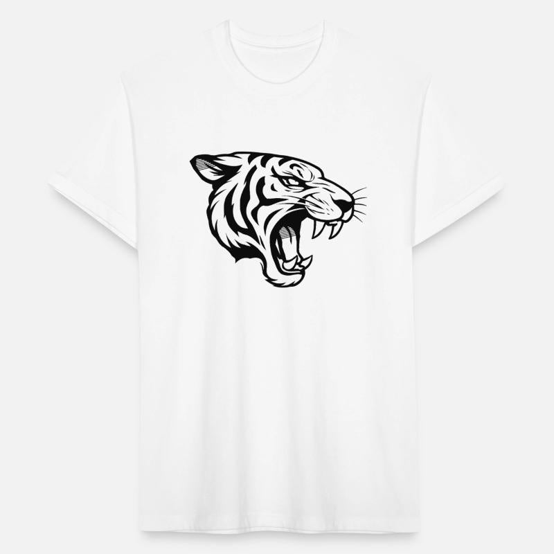 Black and White Tiger Face – Bold Animal Art