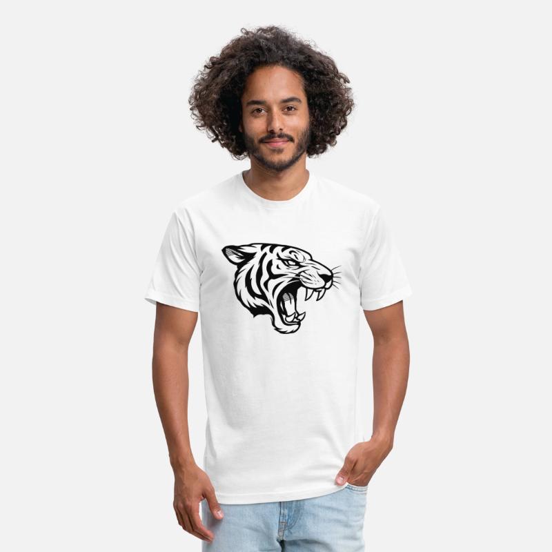 Black and White Tiger Face – Bold Animal Art