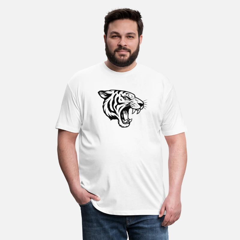 Black and White Tiger Face – Bold Animal Art