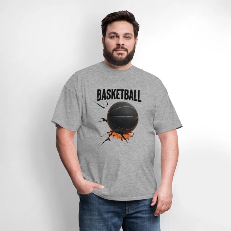 Black Basketball with Cracked Surface