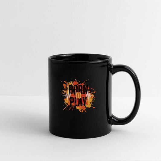 Black Orange Yellow Modern Born To Play Basketball