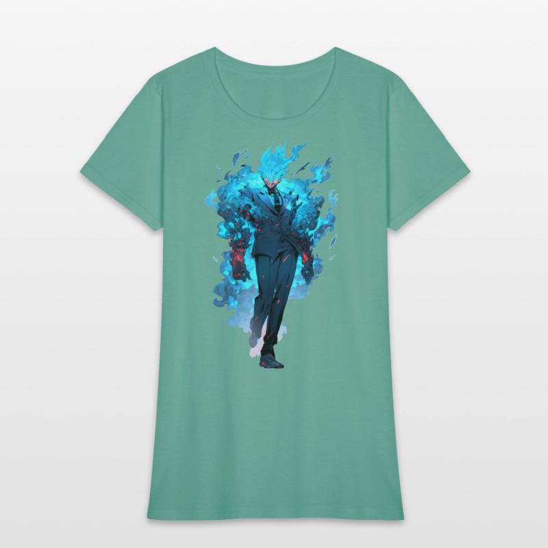 Blue Fire Demon Fantasy Anime Shounen Manga Otaku