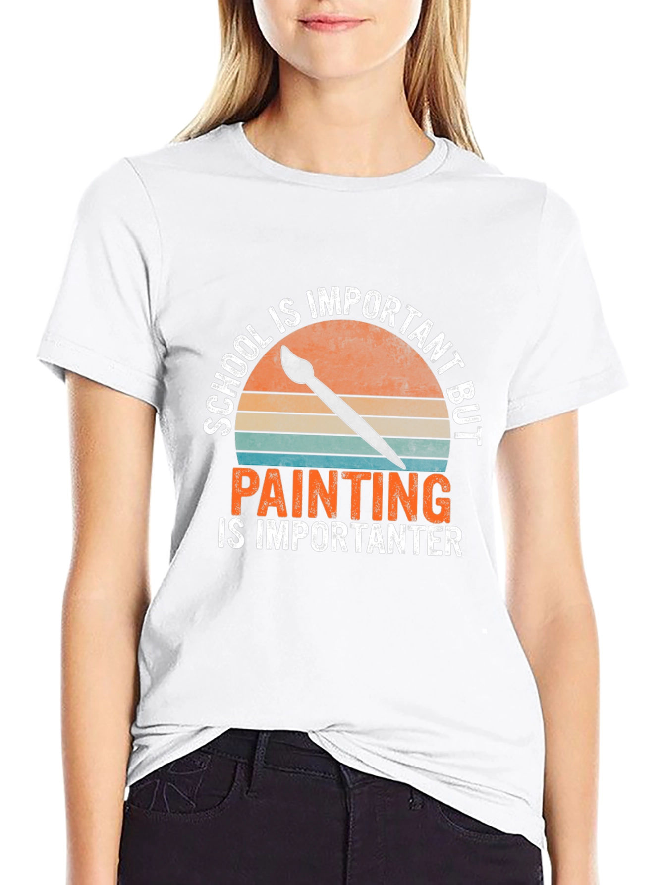 School Important Painting Is Importanter T-Shirt