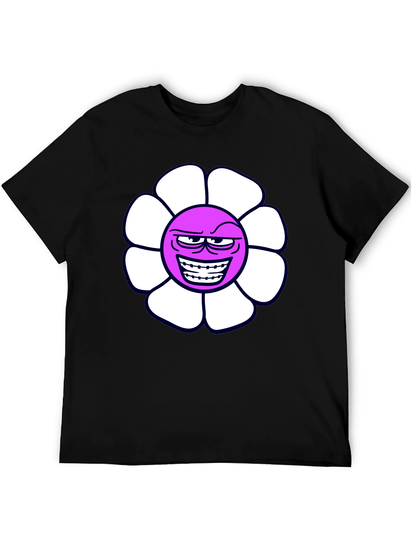 Evil Flower Graphic T-Shirt - Black