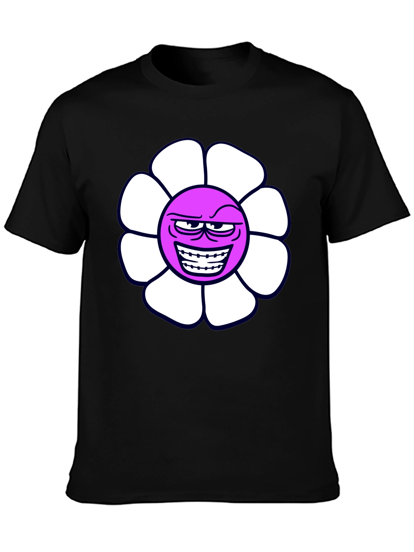 Evil Flower Graphic T-Shirt - Black