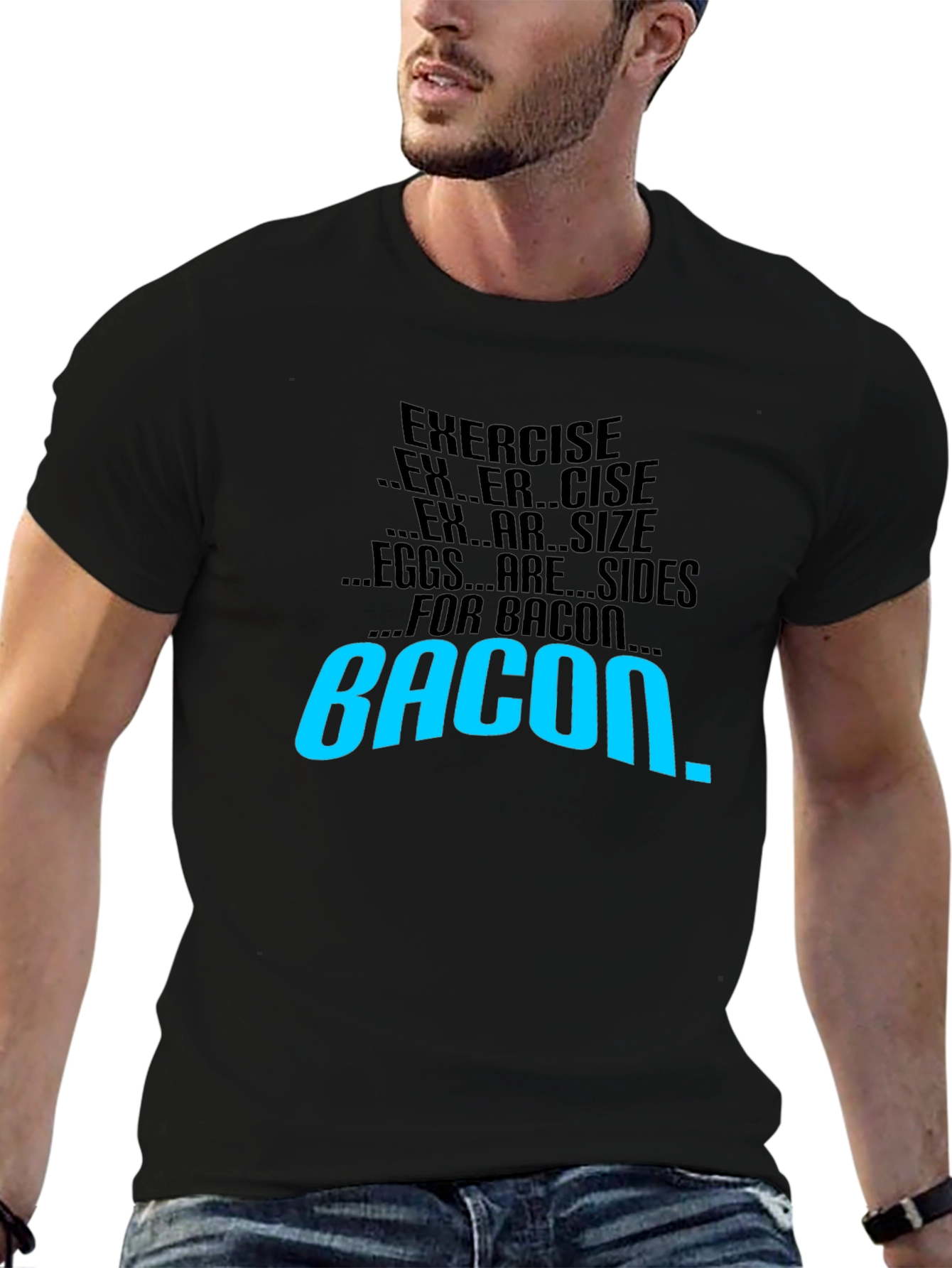 Bacon Motivation T-Shirt - Exercise Side Dish