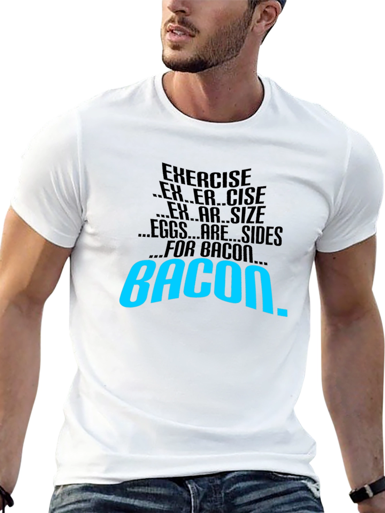 Bacon Motivation T-Shirt - Exercise Side Dish