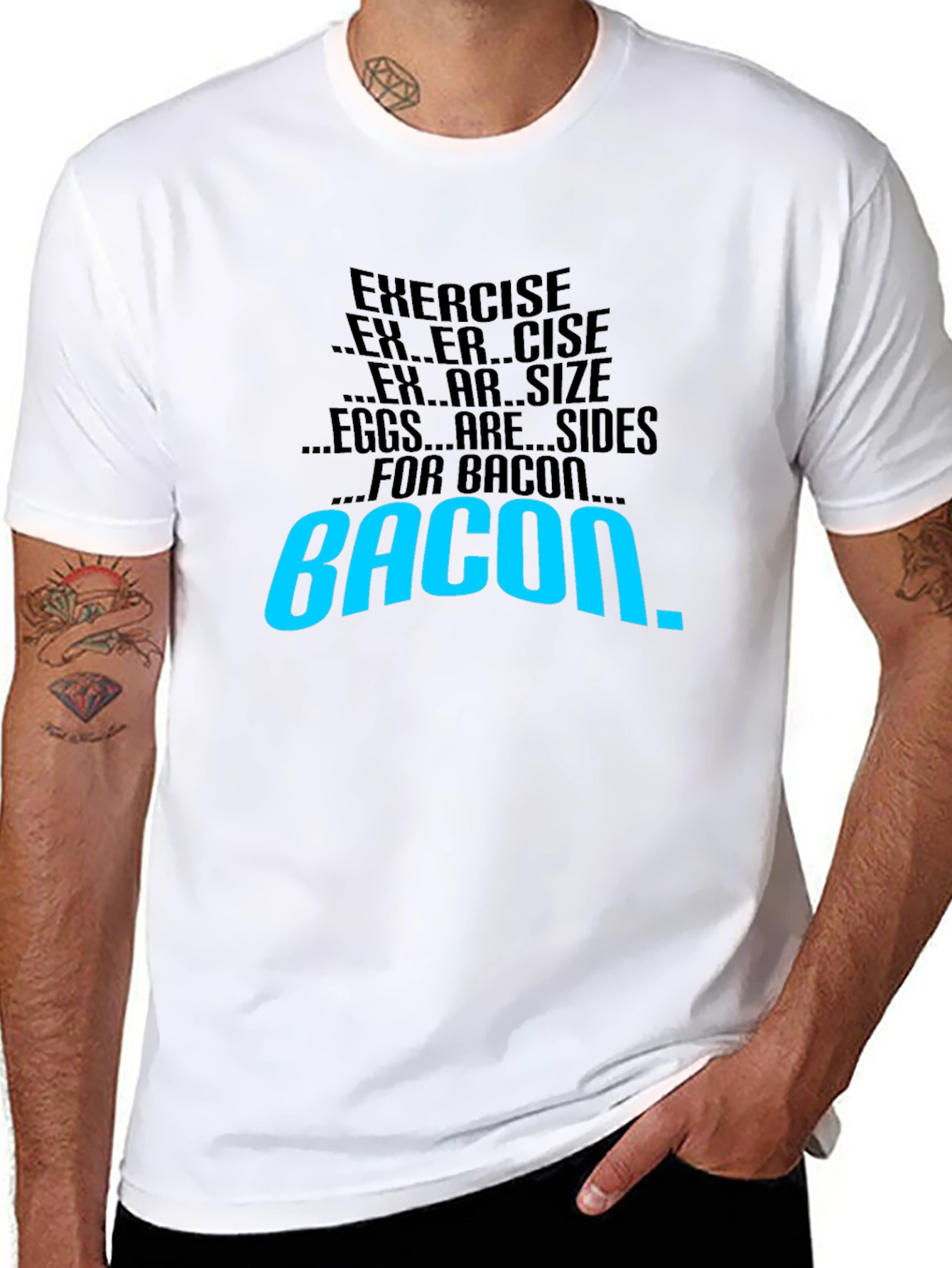 Bacon Motivation T-Shirt - Exercise Side Dish