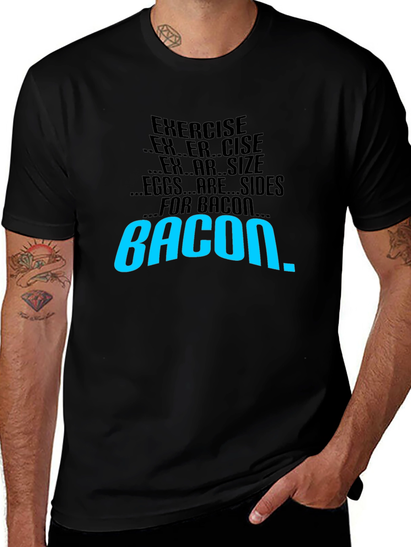 Bacon Motivation T-Shirt - Exercise Side Dish