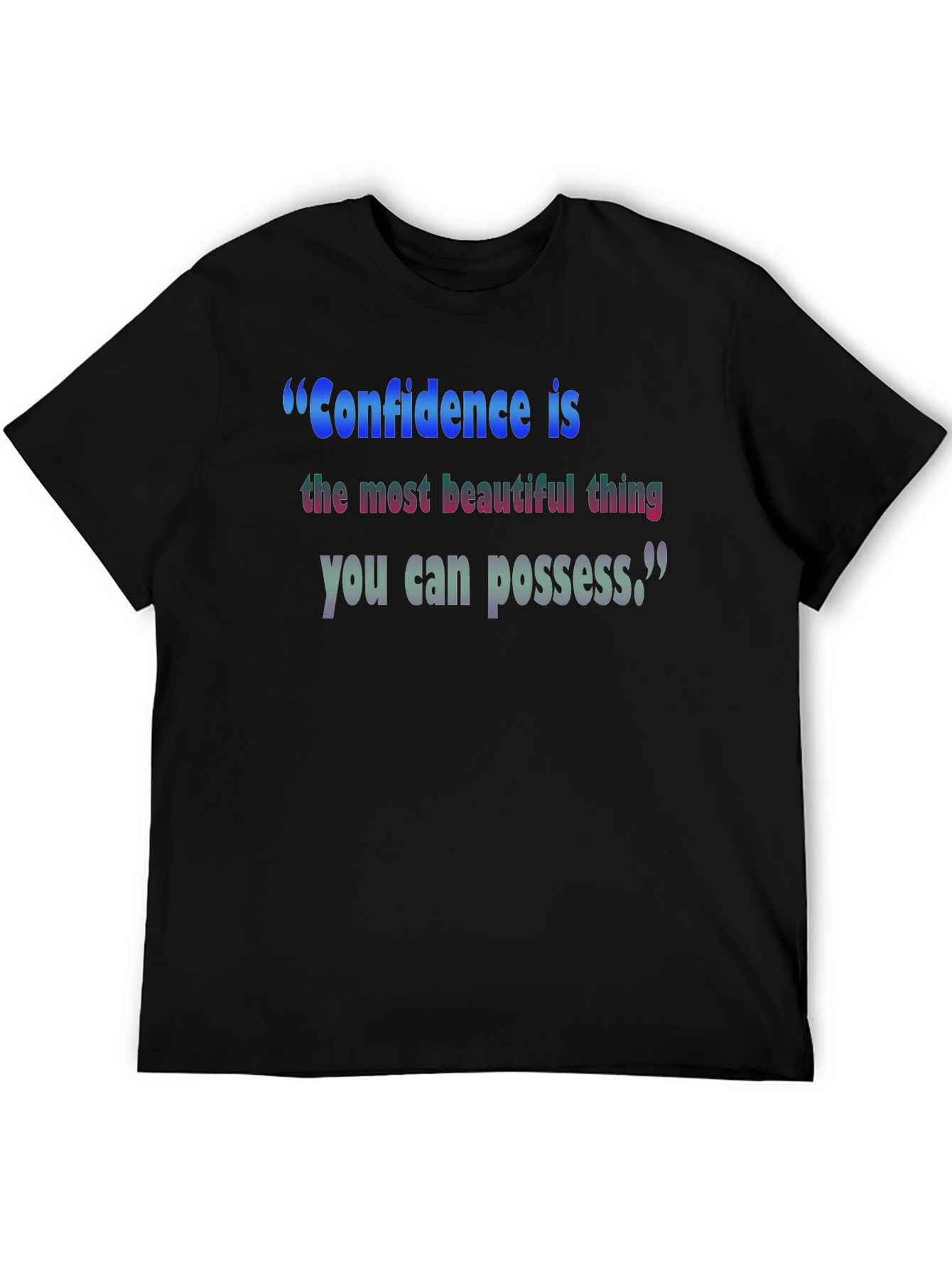 Inspirational Confidence T-Shirt - Black