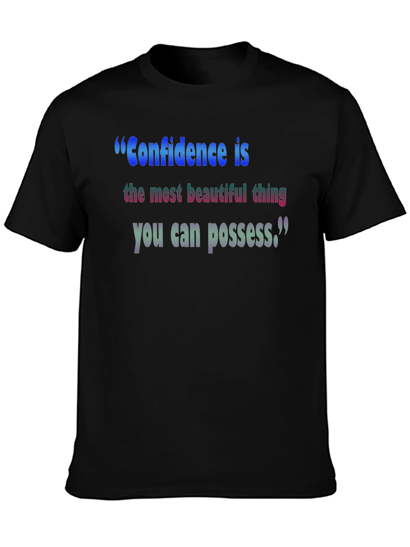 Inspirational Confidence T-Shirt - Black