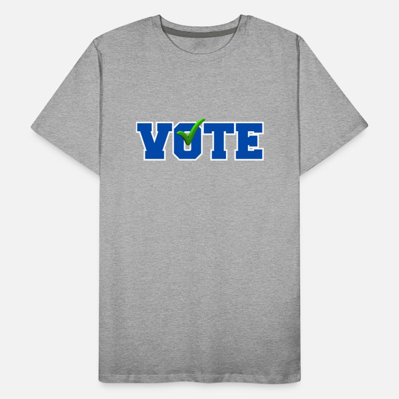 Bold Blue "VOTE" with Green Checkmark Election