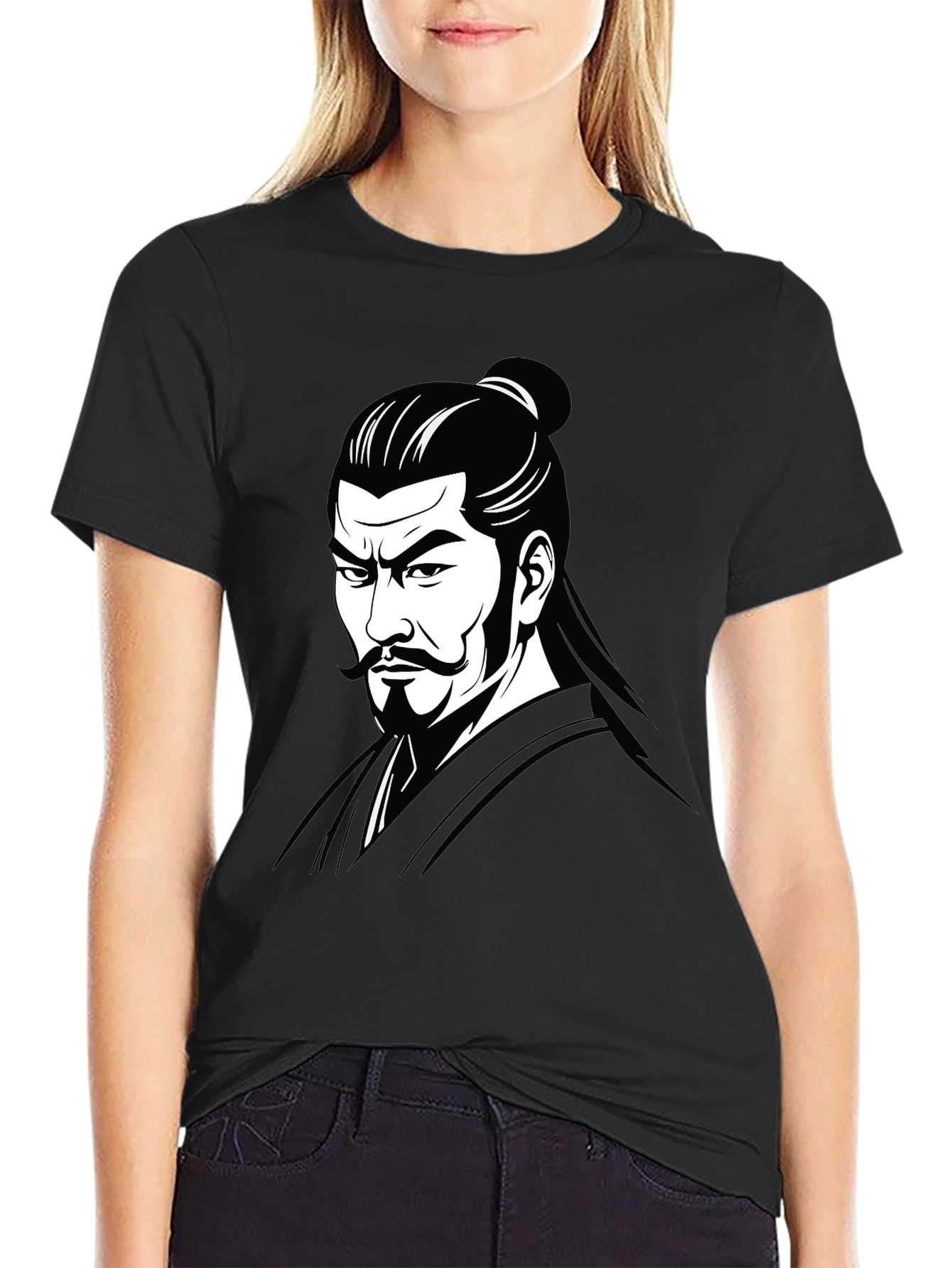 Samurai Warrior Graphic Print T-Shirt