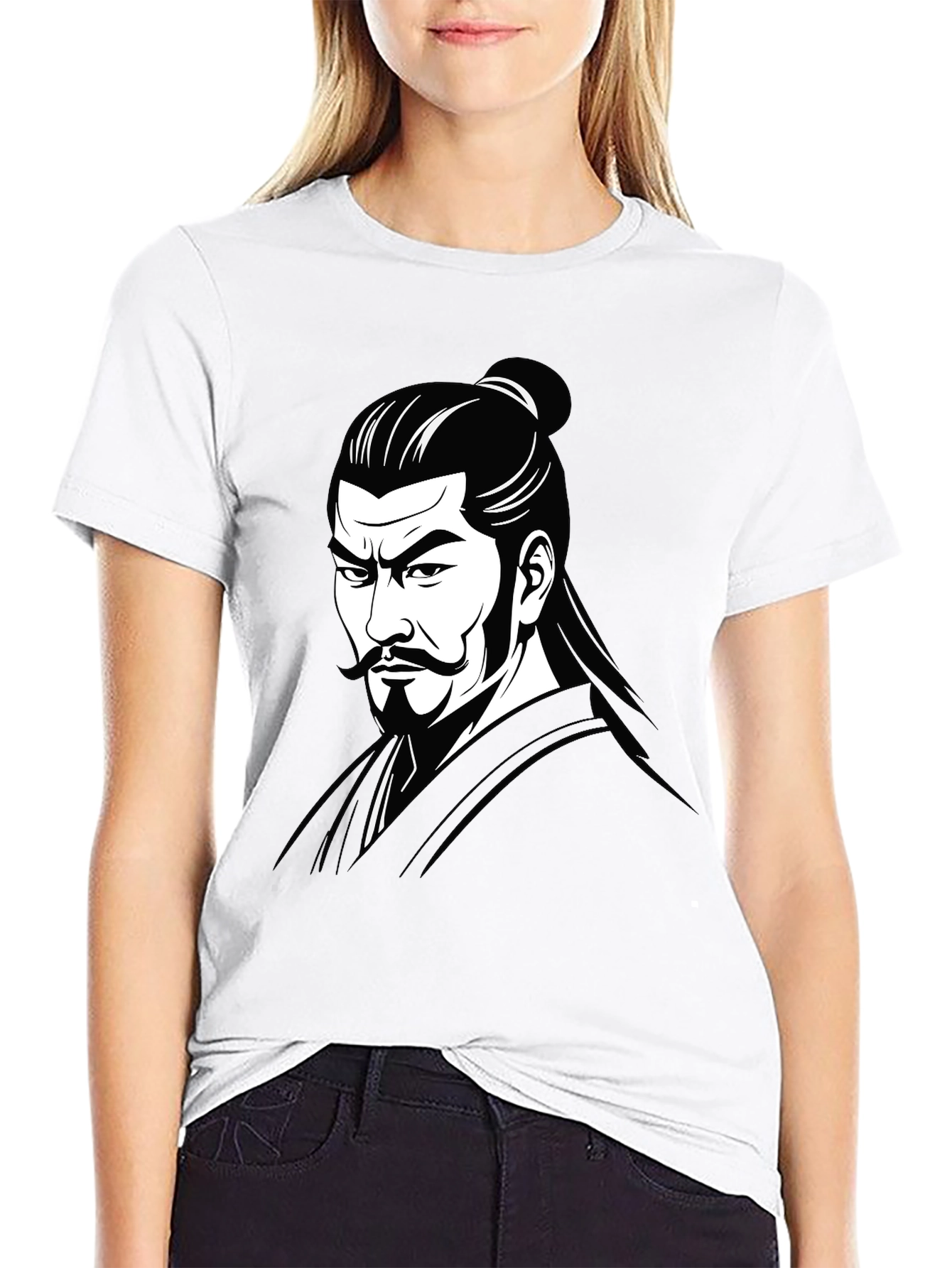 Samurai Warrior Graphic Print T-Shirt