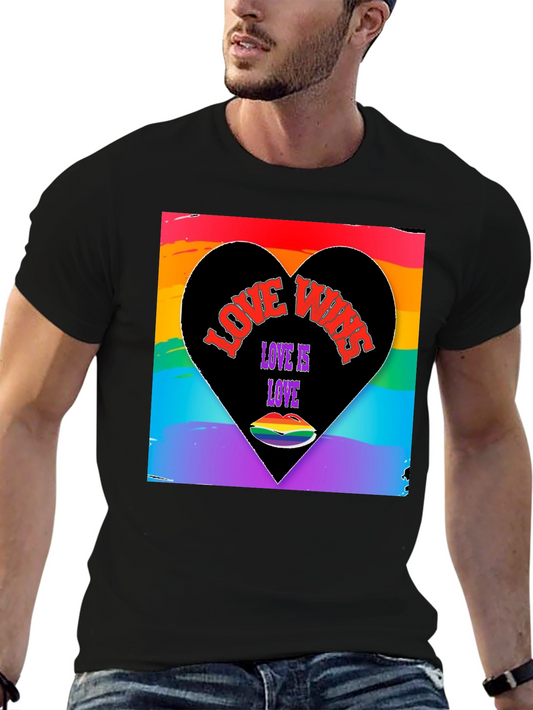 Love Vibes T-Shirt - Rainbow Pride Design