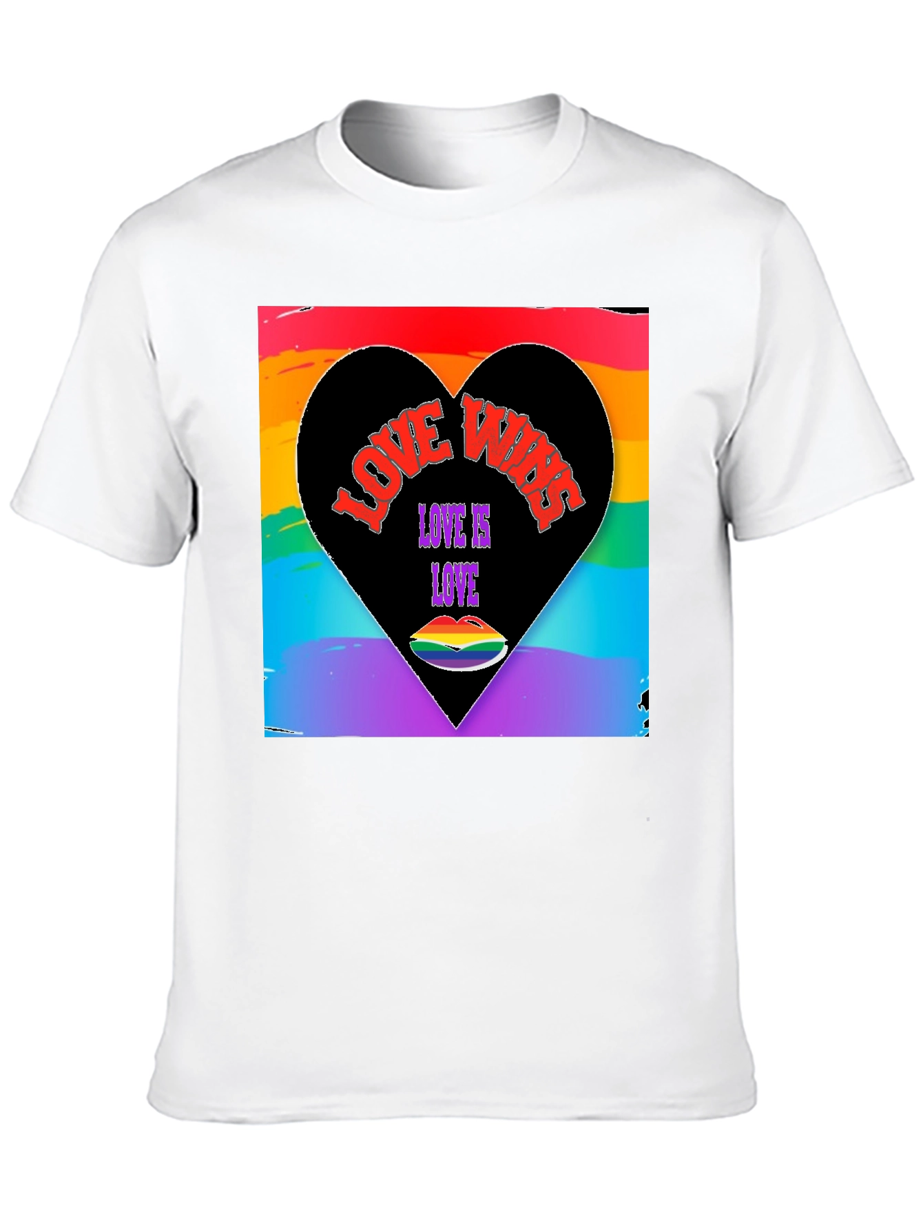 Love Vibes T-Shirt - Rainbow Pride Design