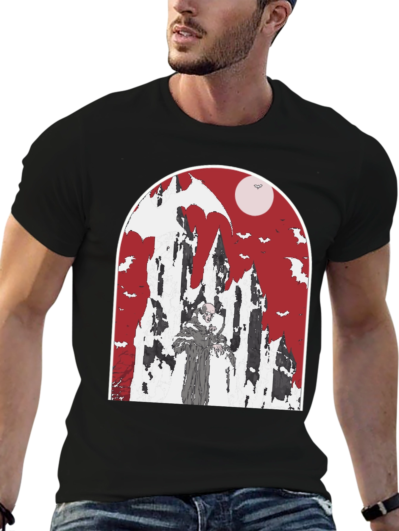 Vampire Castle T-Shirt - Spooky Halloween Tee