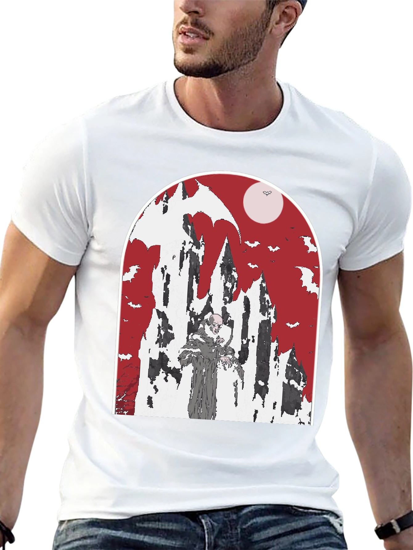 Vampire Castle T-Shirt - Spooky Halloween Tee