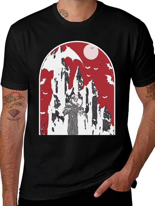 Vampire Castle T-Shirt - Spooky Halloween Tee