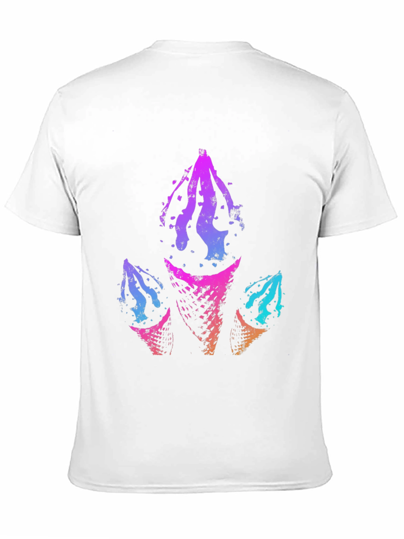Abstract Ice Cream Cone Graphic Tee - Black
