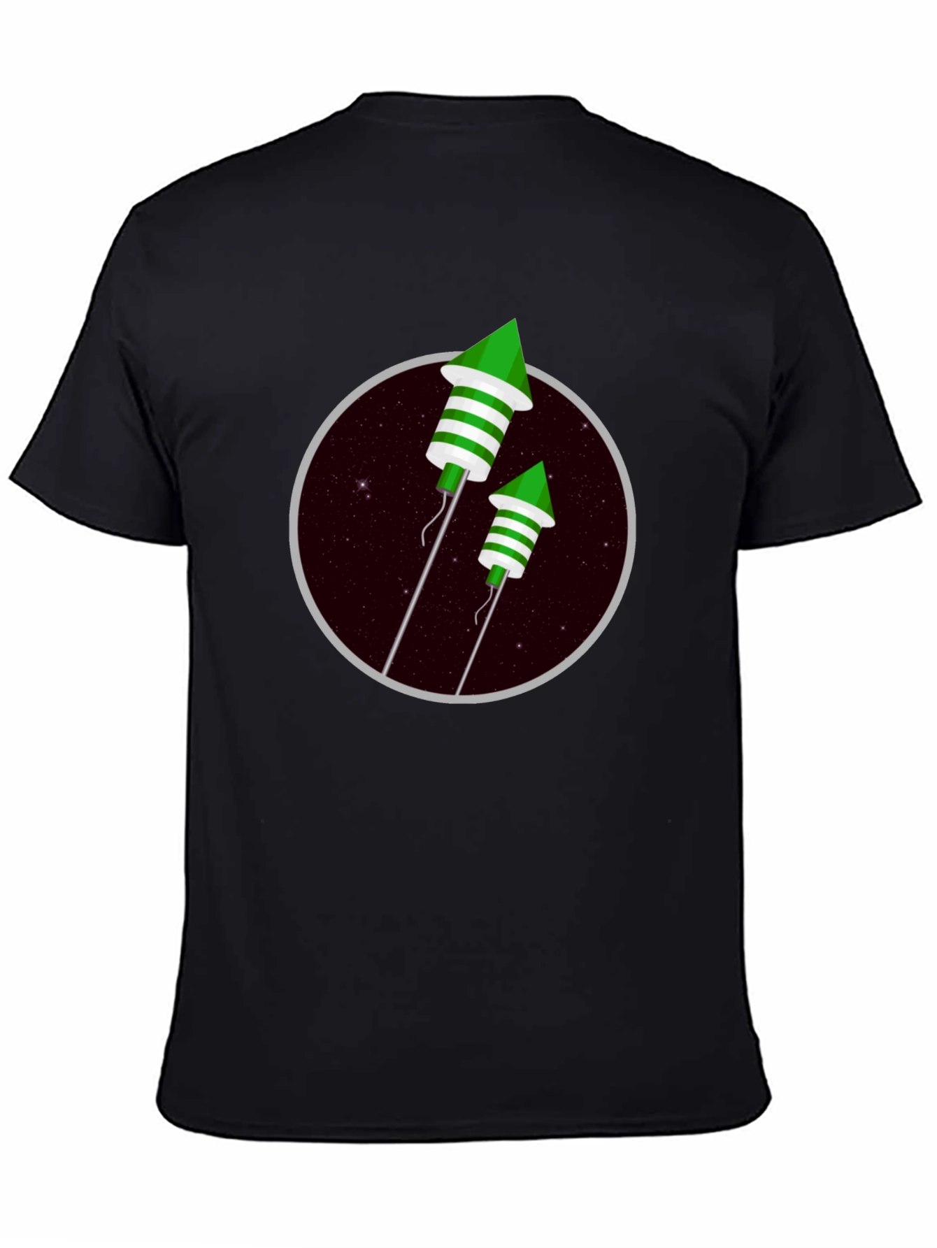 Green Fireworks T-Shirt - Festive Design