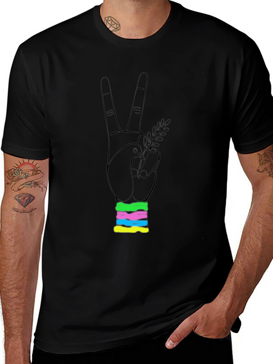 Peace Dove Graphic Black T-Shirt