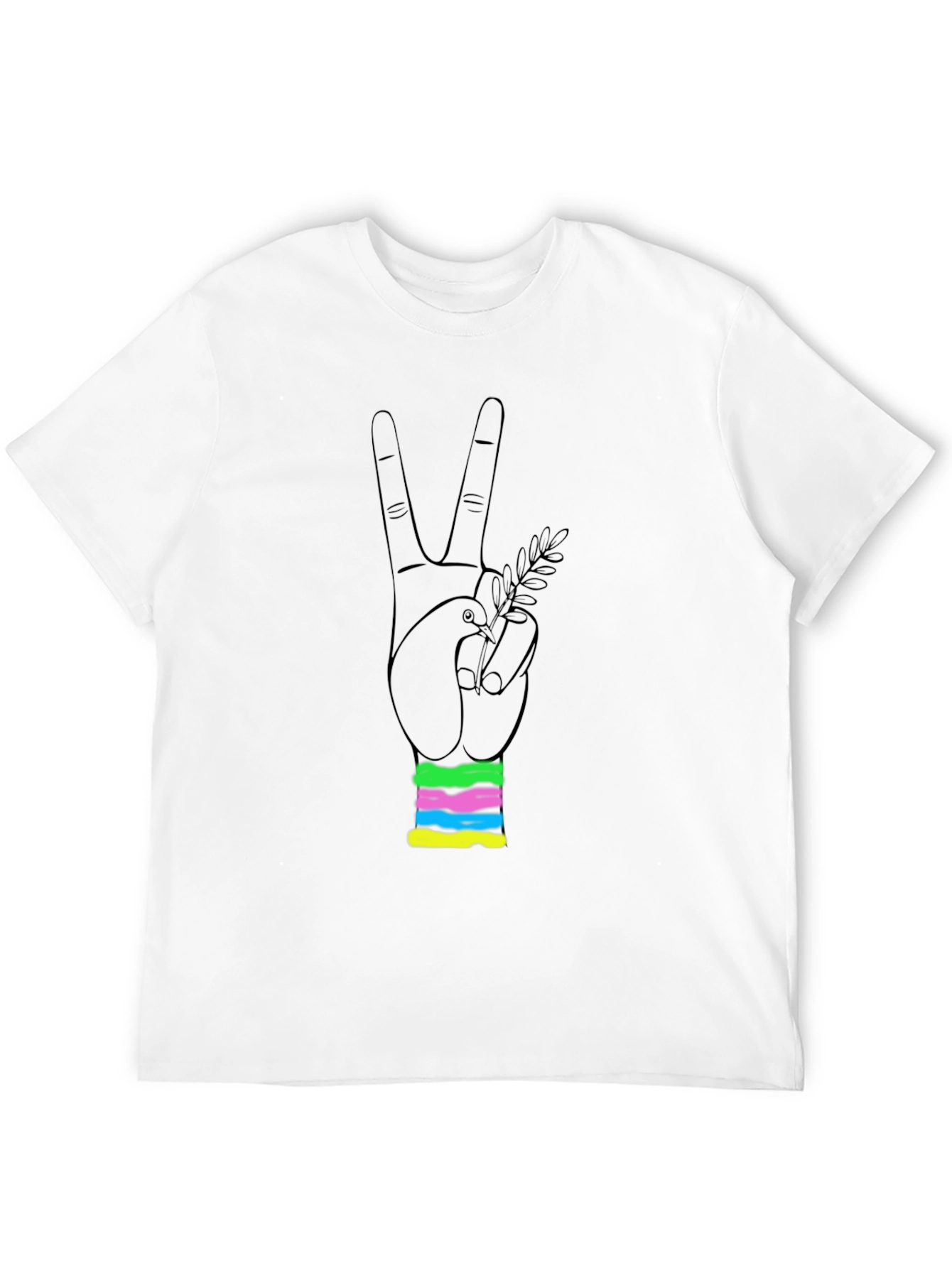 Peace Dove Graphic Black T-Shirt