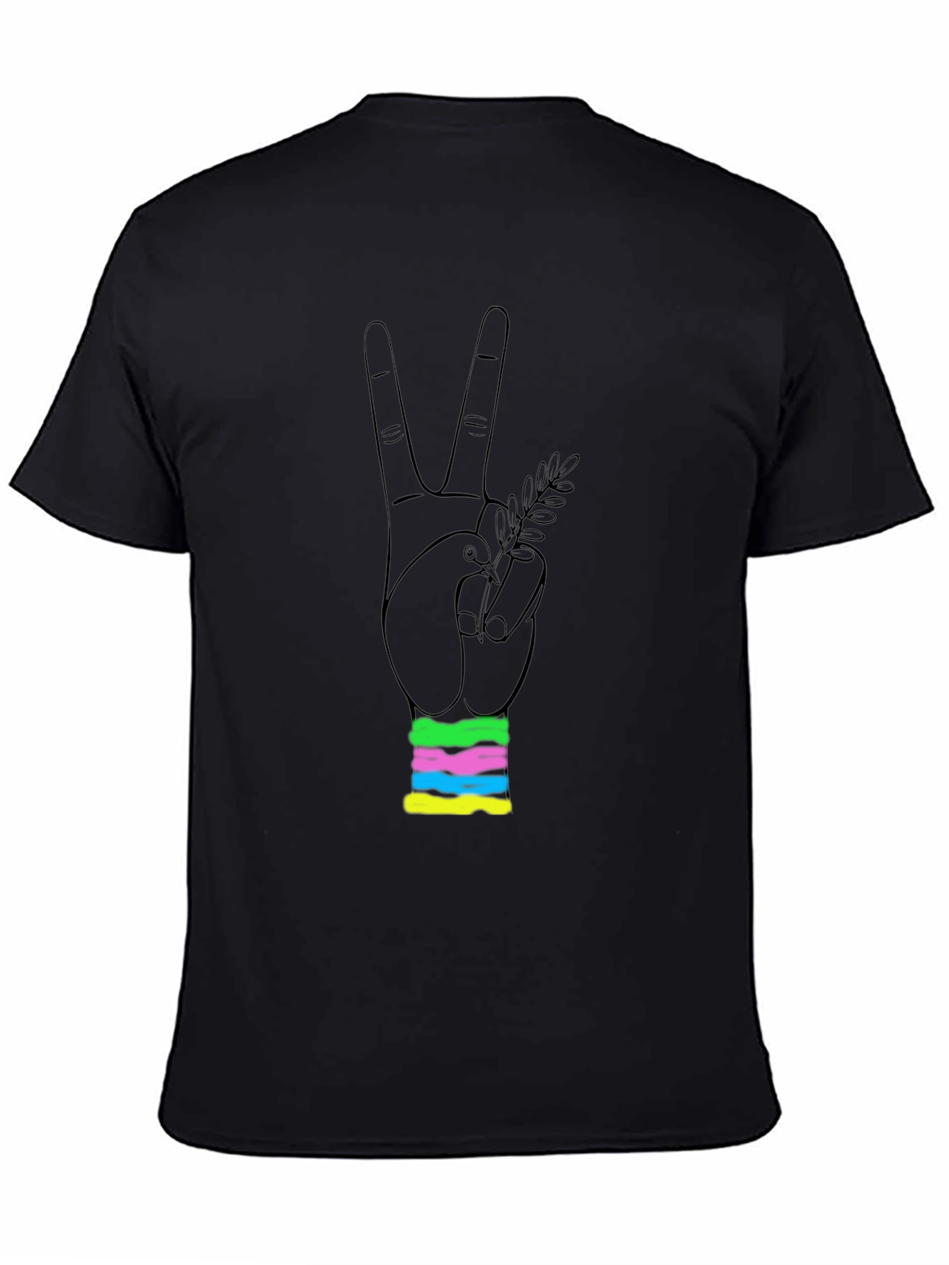 Peace Dove Graphic Black T-Shirt