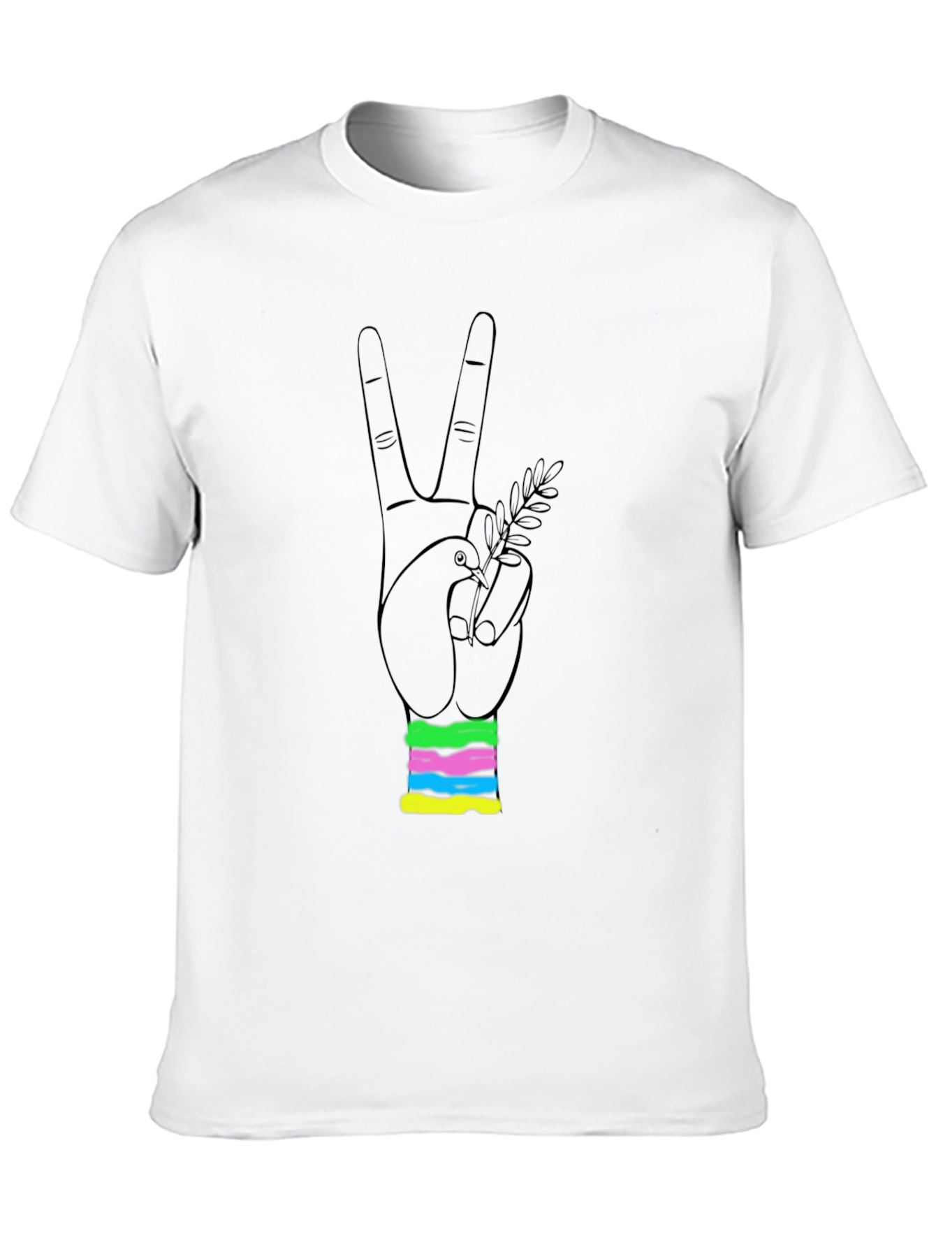 Peace Dove Graphic Black T-Shirt