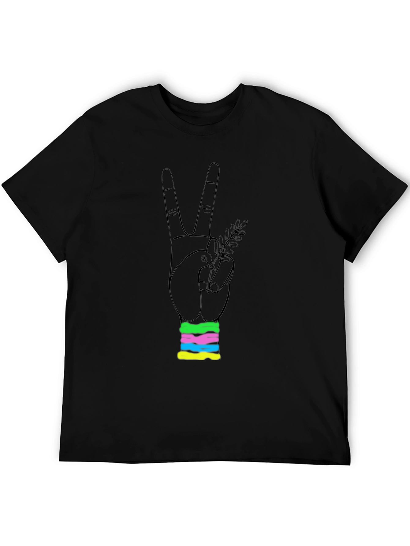 Peace Dove Graphic Black T-Shirt