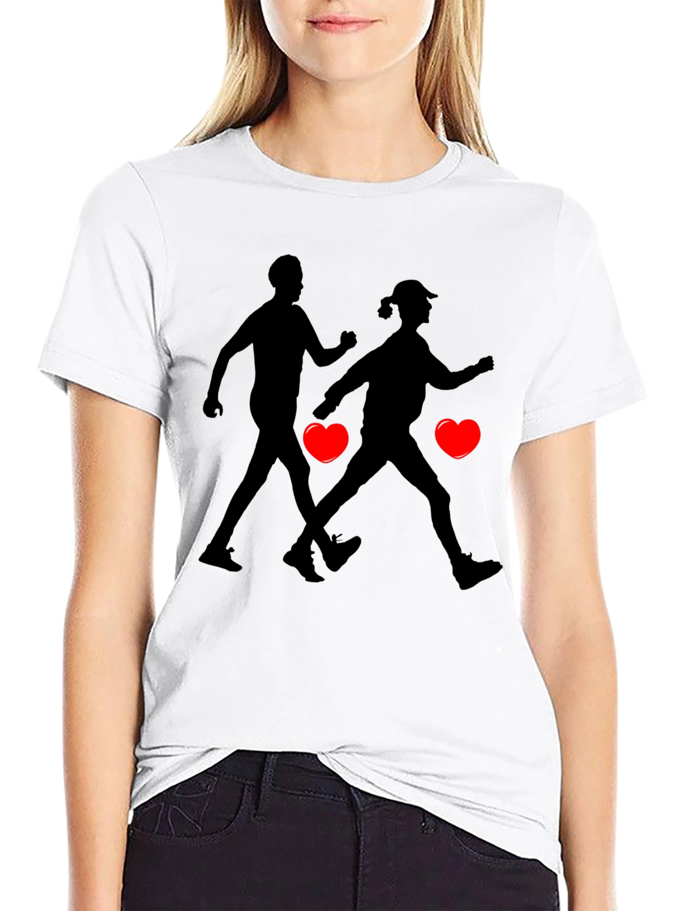 Run for Love Black Graphic Tee