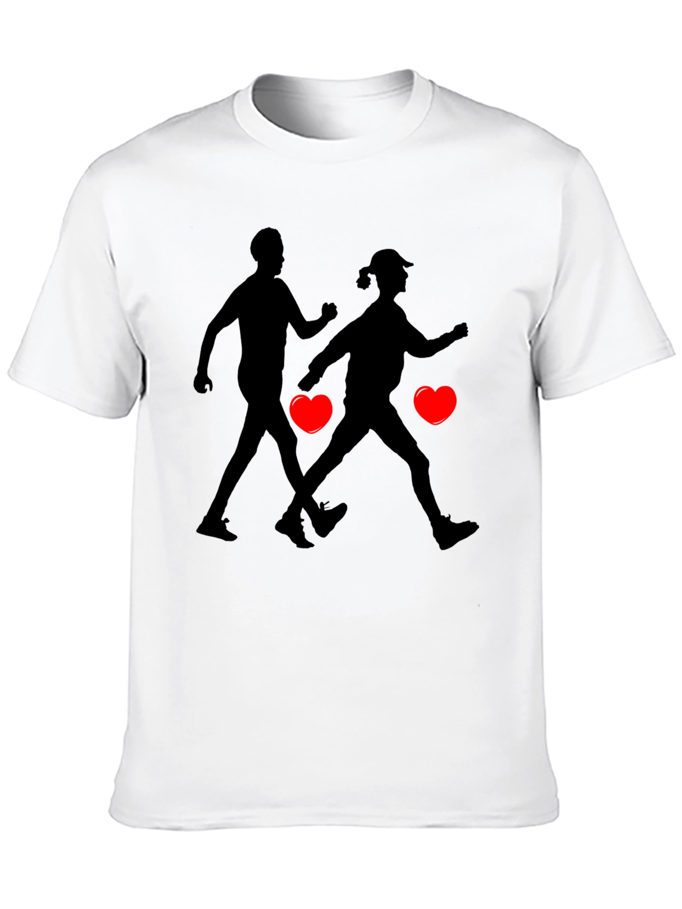 Run for Love Black Graphic Tee