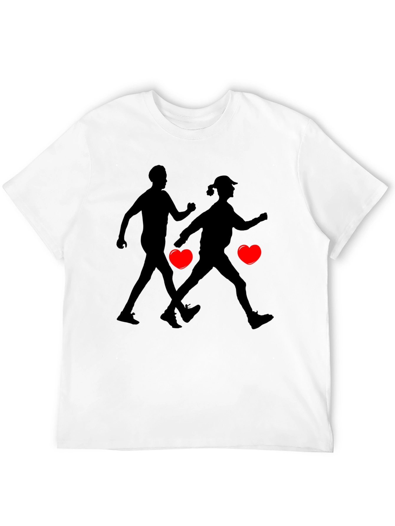 Run for Love Black Graphic Tee
