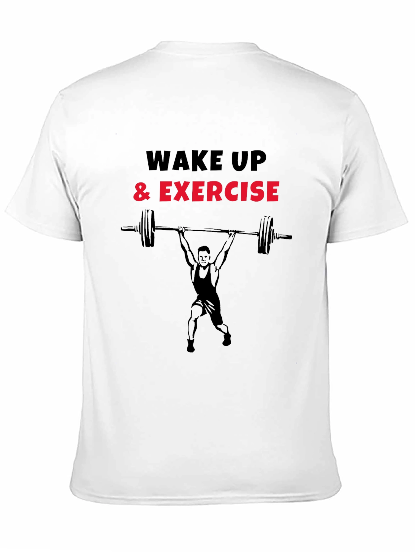 Wake Up & Exercise Black Graphic T-Shirt
