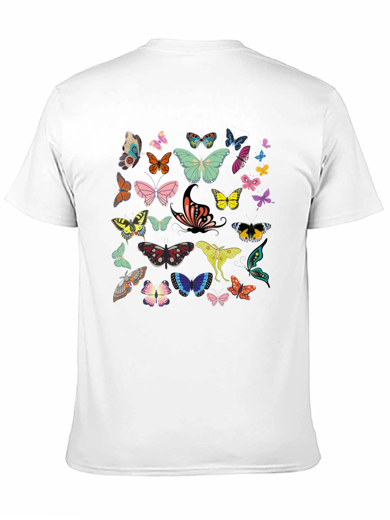 Butterfly Graphic Print Black T-Shirt