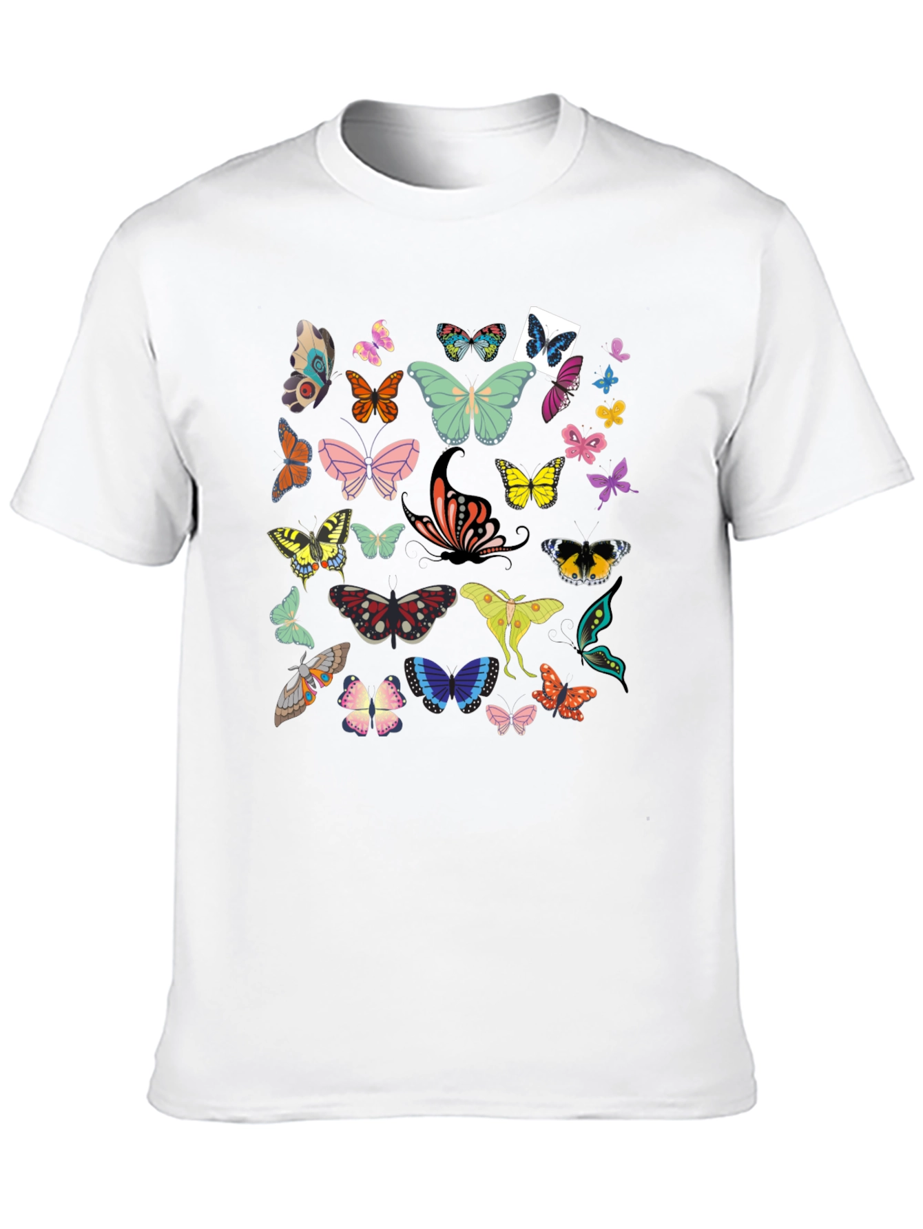 Butterfly Graphic Print Black T-Shirt