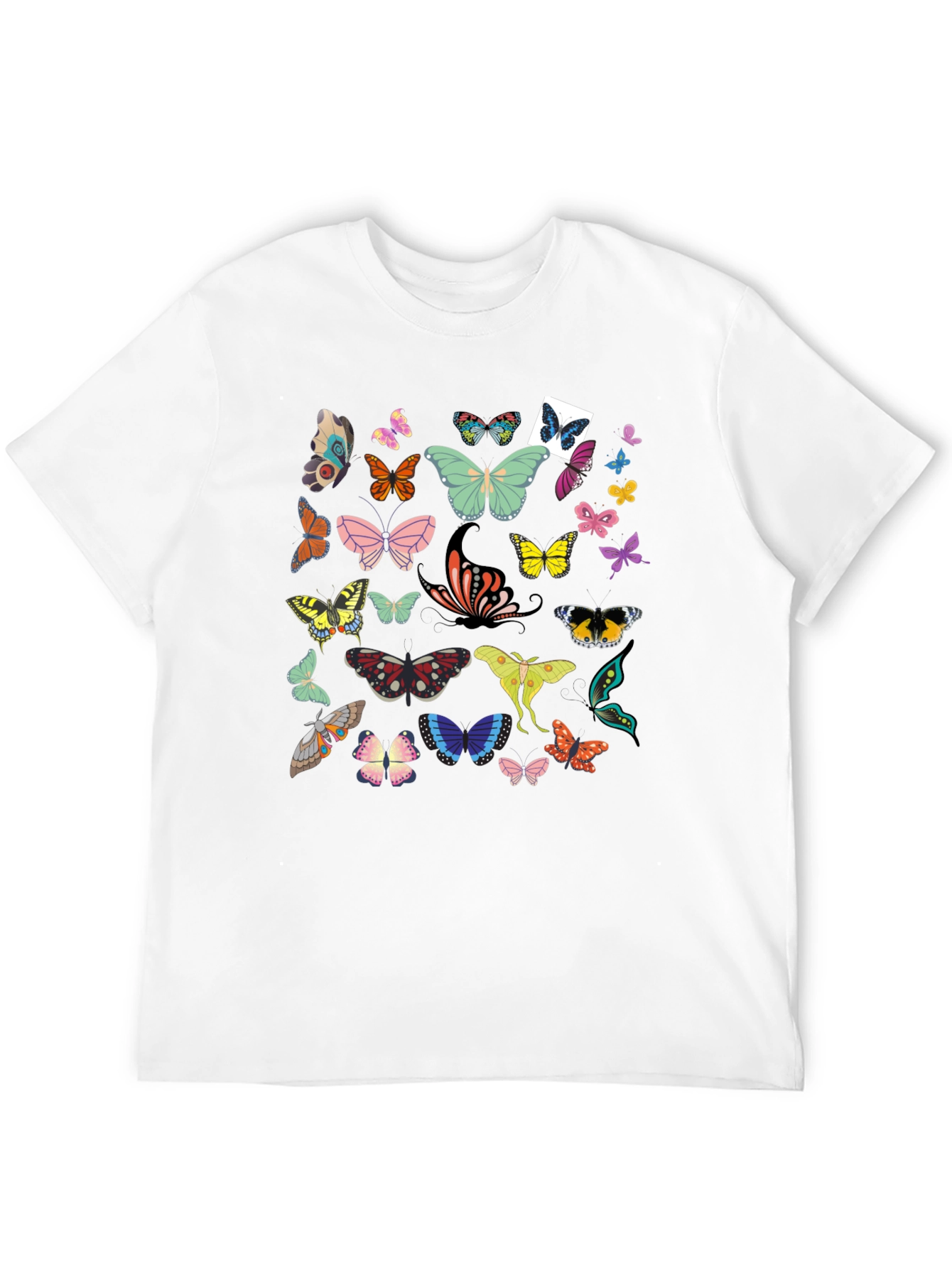 Butterfly Graphic Print Black T-Shirt