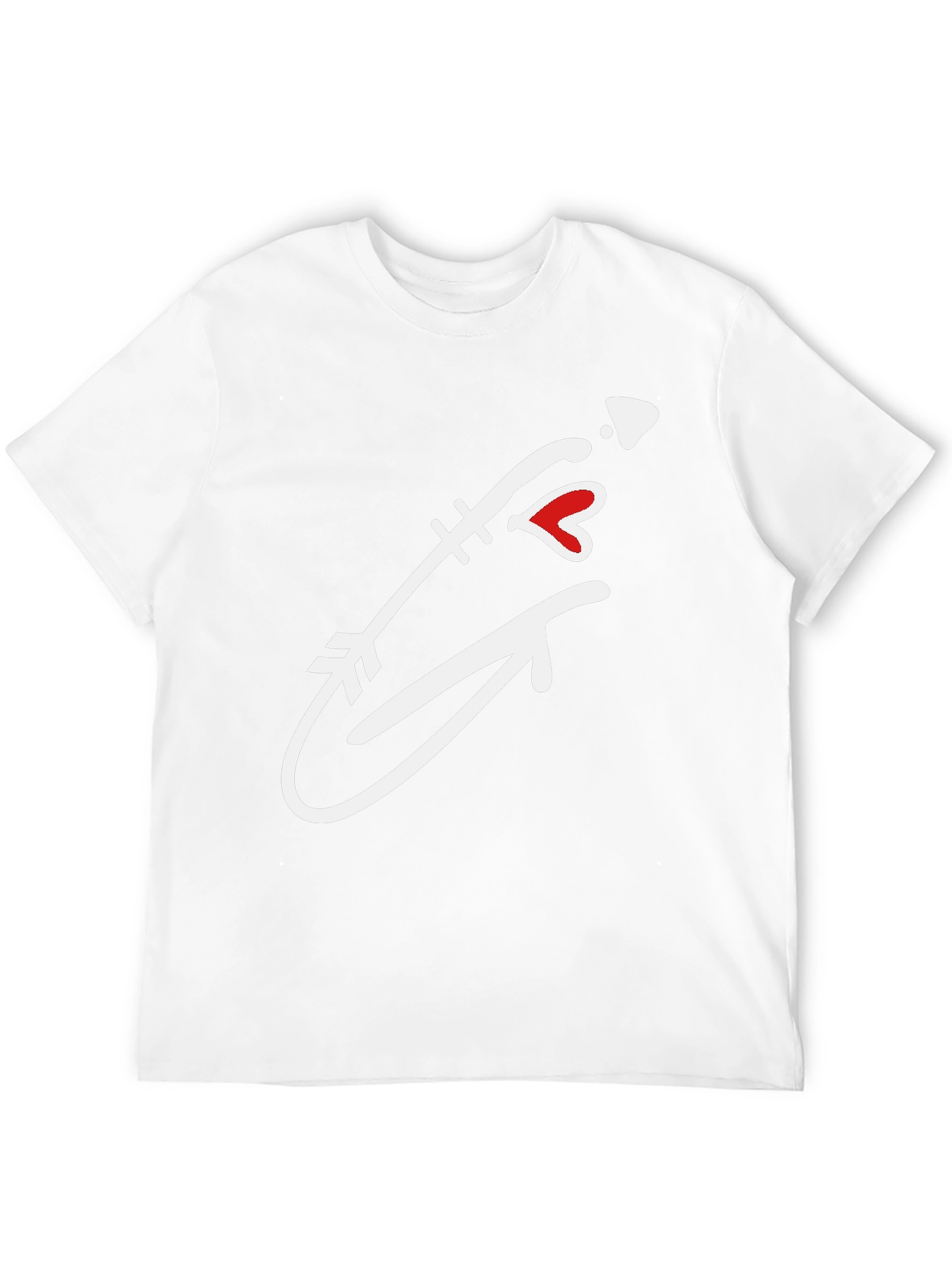 Arrow Heart Graphic Tee - Casual Black T-Shirt